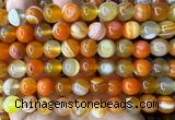 CAA6368 15 inches 10mm round orange banded agate beads wholesale