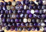 CAA6372 15 inches 8mm round purple banded agate beads wholesale