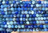 CAA6386 15 inches 6mm round blue banded agate beads wholesale