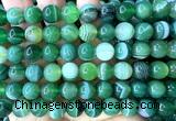 CAA6393 15 inches 10mm round green banded agate beads wholesale