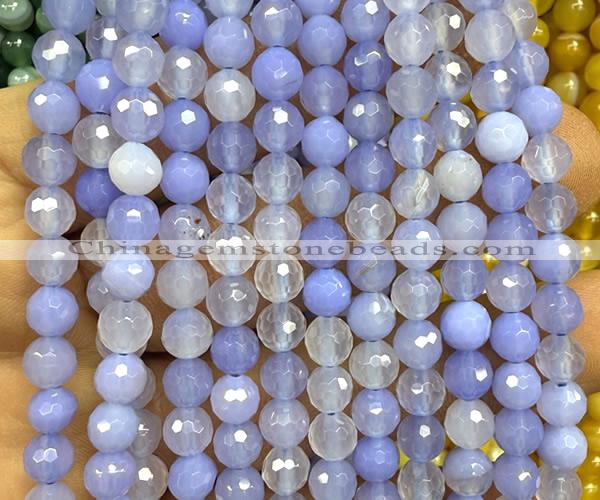 CAA6421 15 inches 6mm round blue banded agate beads wholesale