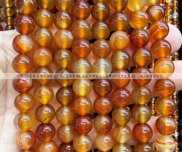 CAA6433 15 inches 10mm round red agate beads wholesale