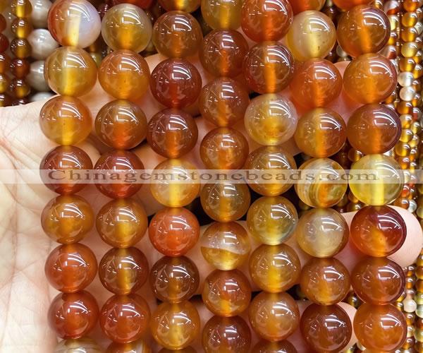 CAA6434 15 inches 12mm round red agate beads wholesale