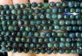 CAA6460 15 inches 6mm faceted round moss agate beads wholesale