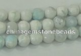 CAA710 15.5 inches 8mm faceted round fire crackle agate beads