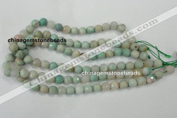 CAA715 15.5 inches 10mm faceted round fire crackle agate beads