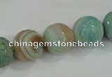 CAA725 15.5 inches 14mm faceted round fire crackle agate beads