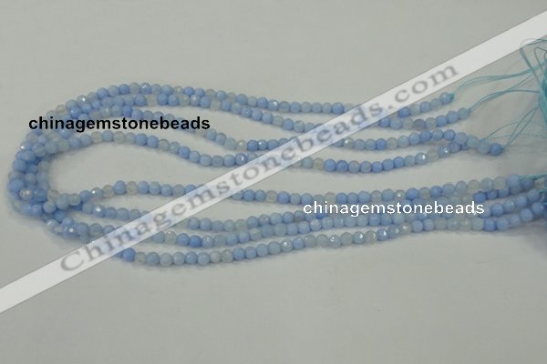 CAA734 15.5 inches 4mm faceted round blue lace agate beads wholesale