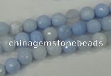 CAA735 15.5 inches 6mm faceted round blue lace agate beads wholesale