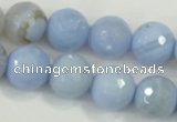 CAA740 15.5 inches 16mm faceted round blue lace agate beads wholesale