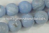 CAA741 15.5 inches 18mm faceted round blue lace agate beads