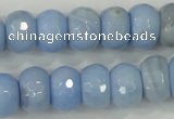 CAA742 15.5 inches 10*14mm faceted rondelle blue lace agate beads