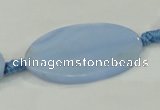 CAA743 15.5 inches 21*40mm oval blue lace agate beads wholesale