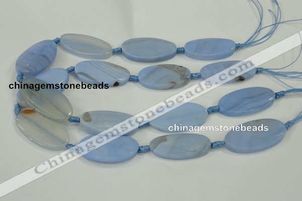 CAA743 15.5 inches 21*40mm oval blue lace agate beads wholesale