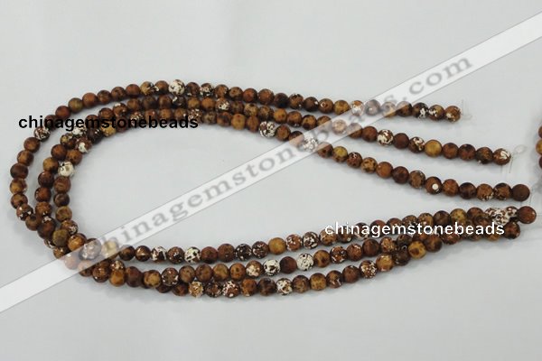 CAA749 15.5 inches 6mm round wooden agate beads wholesale