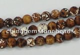 CAA750 15.5 inches 8mm round wooden agate beads wholesale