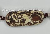 CAA756 15.5 inches 16*40mm rectangle wooden agate beads wholesale