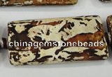 CAA757 15.5 inches 21*41mm rectangle wooden agate beads wholesale