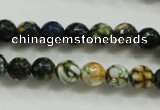 CAA792 15.5 inches 8mm faceted round fire crackle agate beads