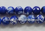 CAA798 15.5 inches 10mm faceted round fire crackle agate beads