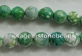 CAA800 15.5 inches 10mm faceted round fire crackle agate beads