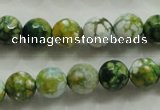 CAA801 15.5 inches 10mm faceted round fire crackle agate beads