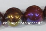 CAA876 15.5 inches 24mm round AB-color red agate beads