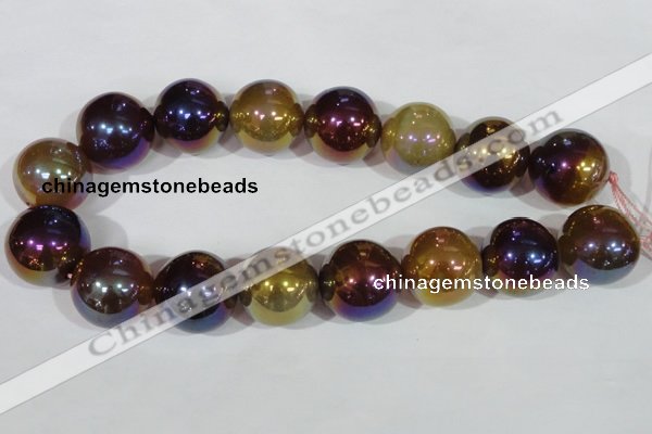 CAA877 15.5 inches 25mm round AB-color red agate beads