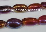 CAA883 15.5 inches 11*17mm oval AB-color red agate beads