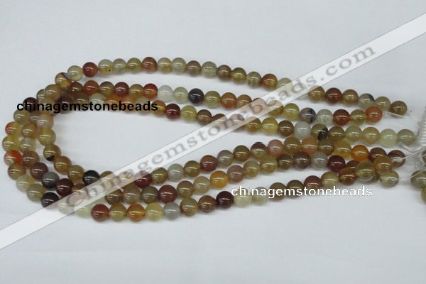 CAA891 15.5 inches 8mm round agate gemstone beads wholesale