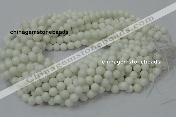 CAA93 15.5 inches 10mm round white agate gemstone beads wholesale