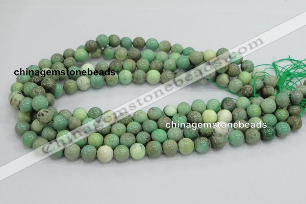 CAB01 15.5 inches 10mm round green grass agate gemstone beads