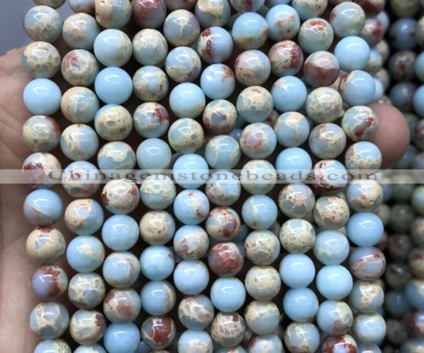 CAB1012 15 inches 8mm round blue agalmatolite beads wholesale