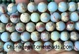 CAB1015 15 inches 12mm round blue agalmatolite beads wholesale