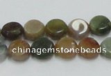 CAB128 15.5 inches 10mm coin india agate gemstone beads wholesale