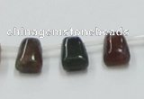 CAB130 15.5 inches 8*12mm trapezoid india agate gemstone beads