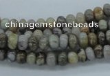 CAB141 15.5 inches 4*6mm rondelle bamboo leaf agate beads