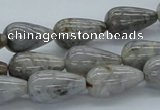 CAB144 15.5 inches 10*18mm teardrop bamboo leaf agate beads