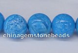 CAB223 15.5 inches 14mm round blue crazy lace agate beads