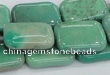 CAB29 15.5 inches 18*25mm rectangle green grass agate gemstone beads