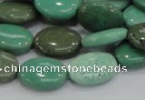 CAB30 15.5 inches 12*16mm oval green grass agate gemstone beads