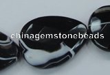 CAB317 15.5 inches 30*40mm faceted teardrop black agate gemstone beads