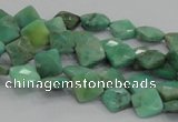 CAB35 15.5 inches 8*8mm faceted diamond green grass agate beads