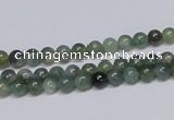 CAB382 15.5 inches 4mm round moss agate gemstone beads wholesale