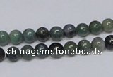 CAB383 15.5 inches 6mm round moss agate gemstone beads wholesale