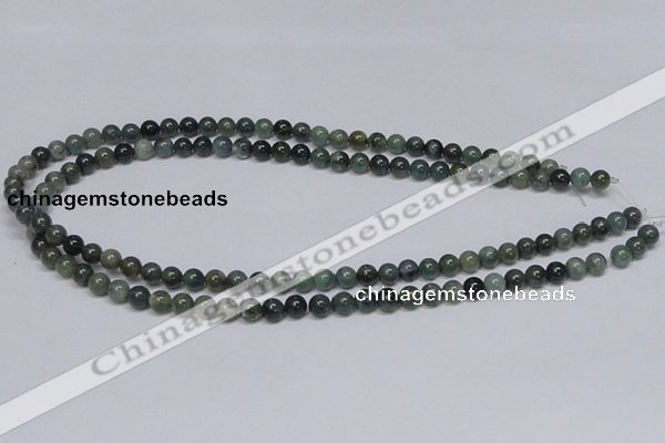 CAB383 15.5 inches 6mm round moss agate gemstone beads wholesale