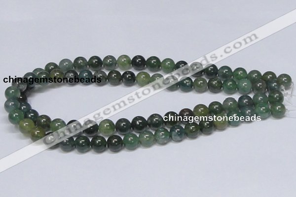 CAB385 15.5 inches 10mm round moss agate gemstone beads wholesale