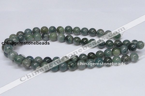 CAB386 15.5 inches 12mm round moss agate gemstone beads wholesale