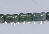 CAB395 15.5 inches 8*14mm bamboo shape moss agate gemstone beads