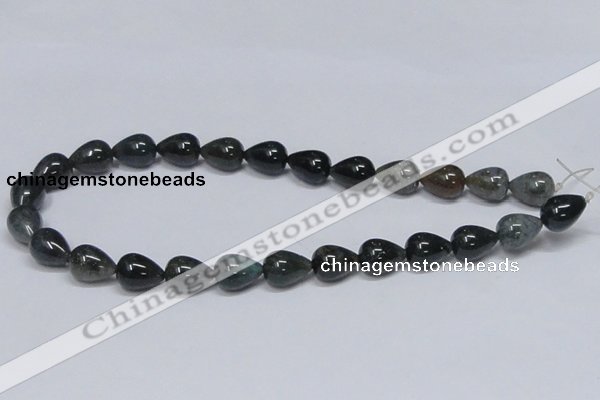 CAB396 15.5 inches 12*16mm teardrop moss agate gemstone beads